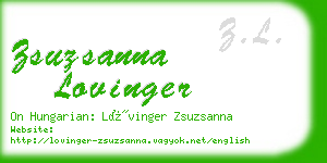zsuzsanna lovinger business card